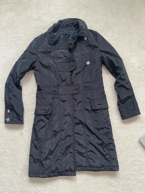 Mi-Tu Black Women's Trench Coat